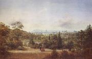 Henry Gritten Melbourne from the Botanical Gardens oil